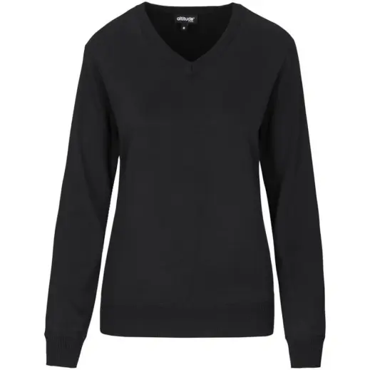Ladies Long Sleeve Meta Low Pill Jersey Black Front